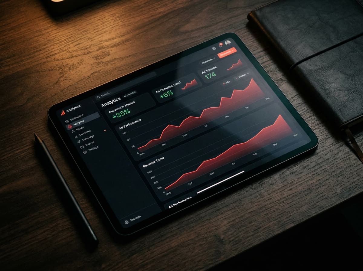Dashboard de performance de anúncios