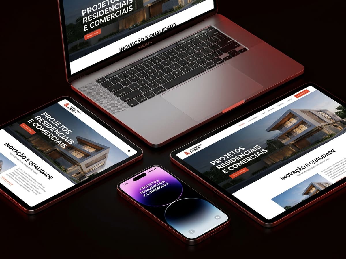 Site profissional em vários dispositivos